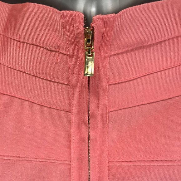 YaYa & Co Formal Coral Pink Top Strapless Grad Prom Zipper Sz Med Fitted Stretch - Picture 9 of 14